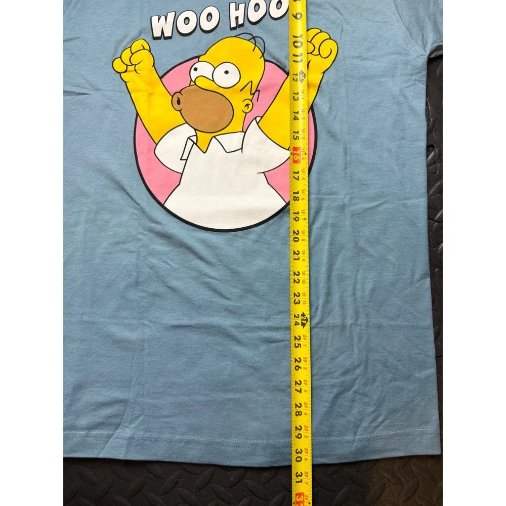 The Simpsons Homer Simpson Woo Hoo Graphic‎ T-Shirt Blue Mens Large Mad Engine
